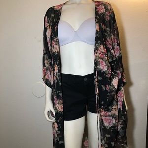 American eagle long floral kimono